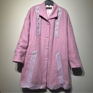 Vintage Norma Canada 1980s One Of A Kind Bubblegum Pink Coat